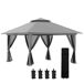 Carpa Plegable Metal, Poliéster Outsunny Carpa Plegable Metal, Poliéster Outsunny Gris