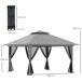 Carpa Plegable Metal, Poliéster Outsunny Carpa Plegable Metal, Poliéster Outsunny Gris