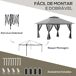 Carpa Plegable Metal, Poliéster Outsunny Carpa Plegable Metal, Poliéster Outsunny Gris