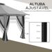 Carpa Plegable Metal, Poliéster Outsunny Carpa Plegable Metal, Poliéster Outsunny Gris