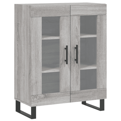 vidaXL Aparador 69,5x34x90 cm derivados de madeira cinzento sonoma vidaXL Aparador 69,5x34x90 cm derivados de madeira cinzento sonoma