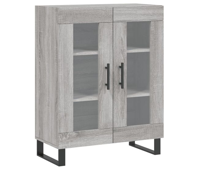 Vidaxl aparador de madera de ingeniería gris sonoma 69,5x34x90 cm
