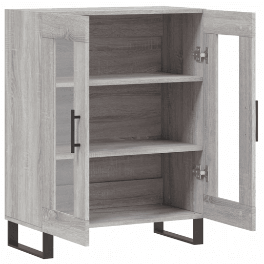 vidaXL Aparador 69,5x34x90 cm derivados de madeira cinzento sonoma vidaXL Aparador 69,5x34x90 cm derivados de madeira cinzento sonoma