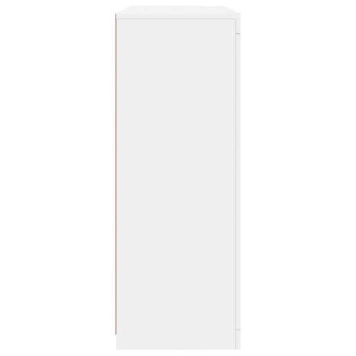 vidaXL Aparadores c luzes LED 3 pcs derivados de madeira branco vidaXL Aparadores c luzes LED 3 pcs derivados de madeira branco