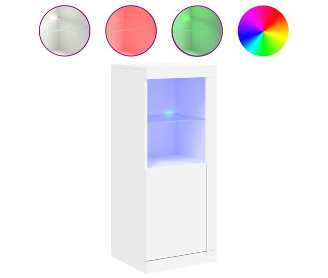 Vidaxl aparador con luces led blanco 41x37x100 cm