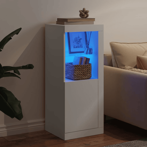 vidaXL Aparador com luzes LED 41x37x100 cm branco