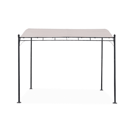 Pérgola acoplada de aço, 3x2,5m, Brestum, Beige, 298x249x248 cm
