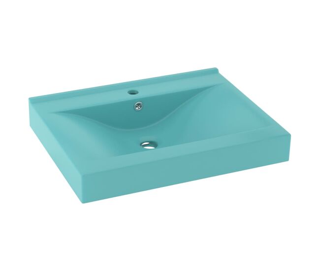 Lavabo - lavamanos de lujo con grifo cerámica 60x46 cm verde claro