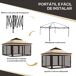 Carpa Plegable Acero, Tela Oxford Outsunny Carpa Plegable Acero, Tela Oxford Outsunny Crudo