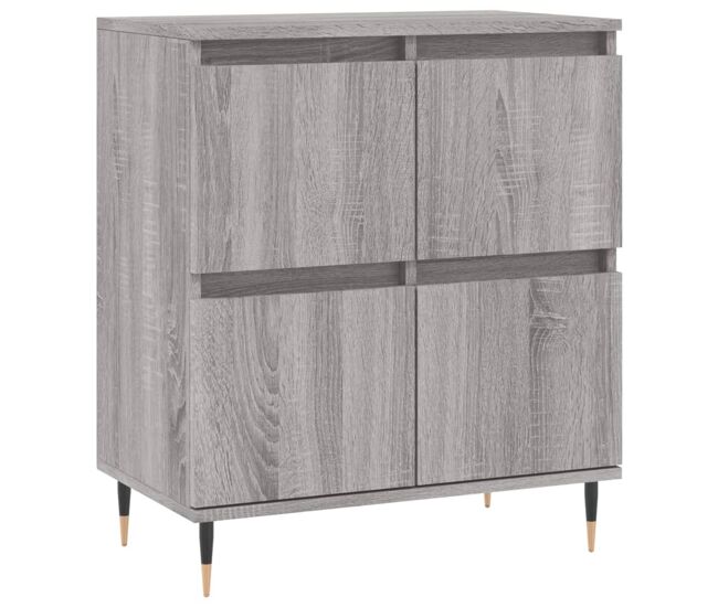 Vidaxl aparador de madera contrachapada gris sonoma 60x35x70 cm