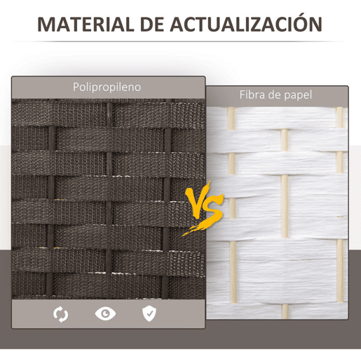 HOMCOM Biombo de 4 Painéis Separador de Ambientes Dobrável 160x170 cm Biombo Separador de Ambientes para Sala de Estar Dormitório Escritório Marrom