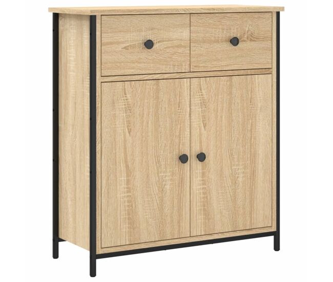 Vidaxl aparador de madera de ingeniería roble sonoma 70x30x80 cm