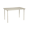 Mesa de jardim metálica de 4 lugares, Amelia 120cm, Beige, 120x70x72.5 cm