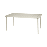 Mesa de jardim metálica de 6-8 lugares, Amelia 160cm, Beige, 160x90x72.5 cm