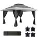 Carpa Plegable Metal, Tela Oxford Outsunny Carpa Plegable Metal, Tela Oxford Outsunny Gris
