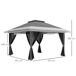 Carpa Plegable Metal, Tela Oxford Outsunny Carpa Plegable Metal, Tela Oxford Outsunny Gris