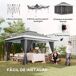 Carpa Plegable Metal, Tela Oxford Outsunny Carpa Plegable Metal, Tela Oxford Outsunny Gris