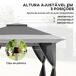 Carpa Plegable Metal, Tela Oxford Outsunny Carpa Plegable Metal, Tela Oxford Outsunny Gris