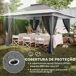Carpa Plegable Metal, Tela Oxford Outsunny Carpa Plegable Metal, Tela Oxford Outsunny Gris