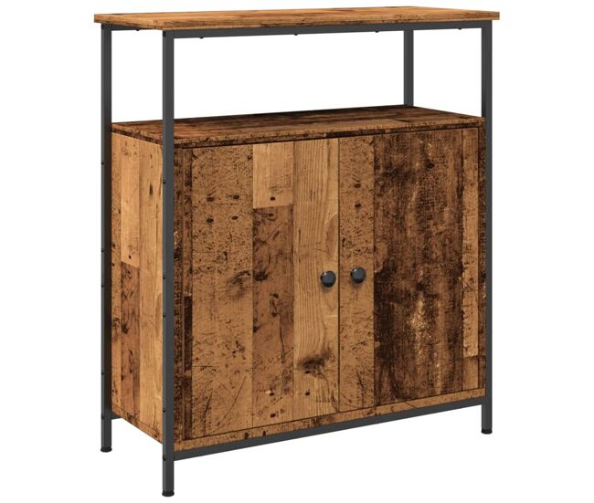 Vidaxl aparador de madera de ingeniería madera envejecida 70x30x80 cm