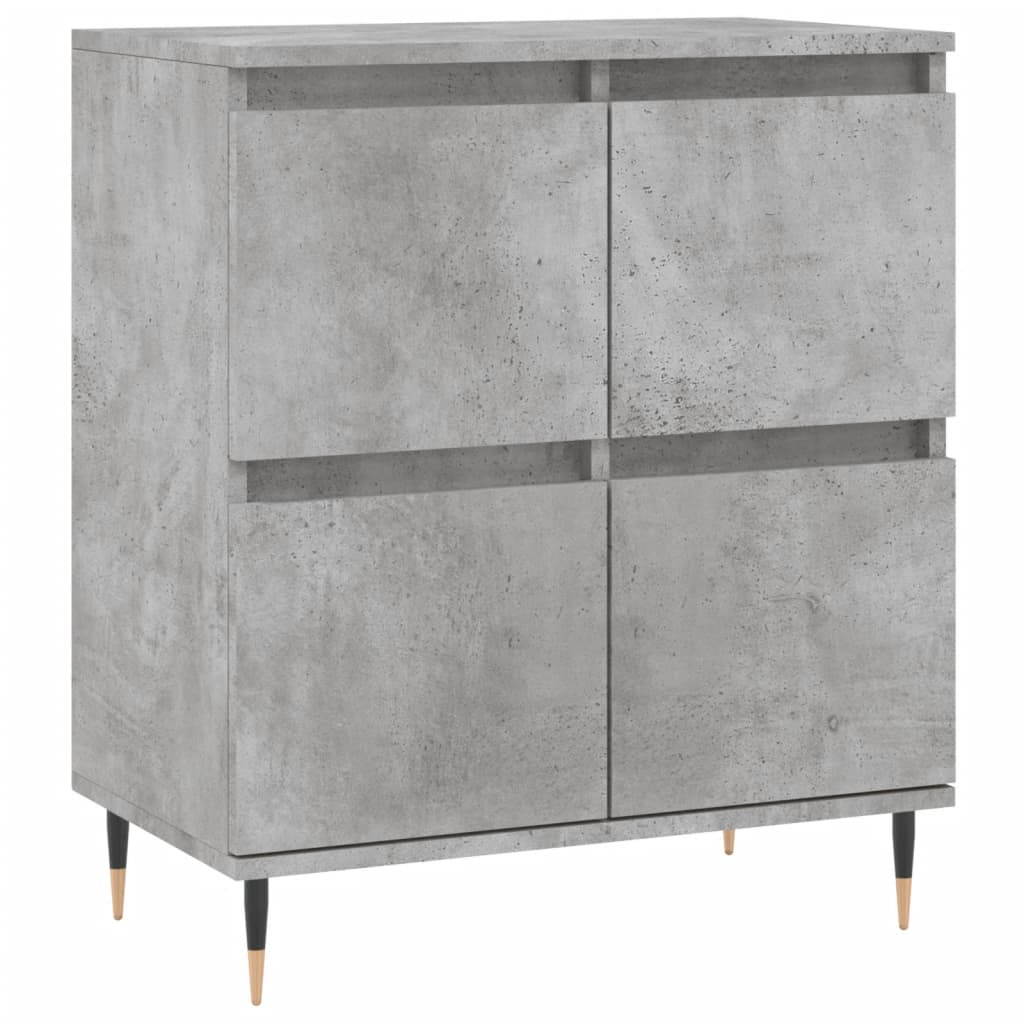 Vidaxl aparador de madera contrachapada gris hormigón 60x35x70 cm