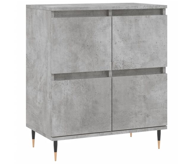 Vidaxl aparador de madera contrachapada gris hormigón 60x35x70 cm