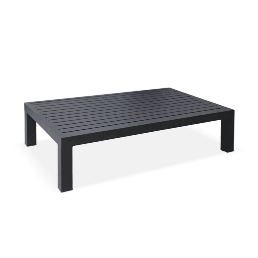 Conjunto de sofá de jardim com estrutura em alumínio, 5 lugares, Rieti, Antracite, 92x204x71.5 cm