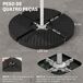 Base para Sombrilla HDPE Outsunny Base para Sombrilla HDPE Outsunny Negro