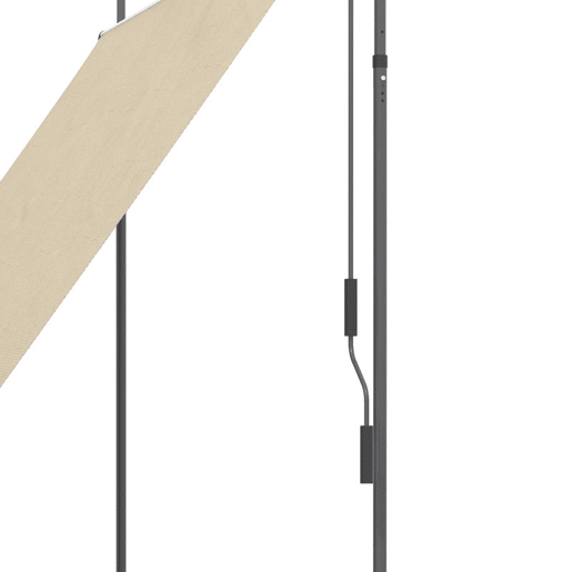 Outsunny Toldo Manual Retrátil com Manivela 200x120x210-300 cm Toldo para Varanda com Altura Ajustável Impermeável e Anti-UV para Jardim Terraço Bege