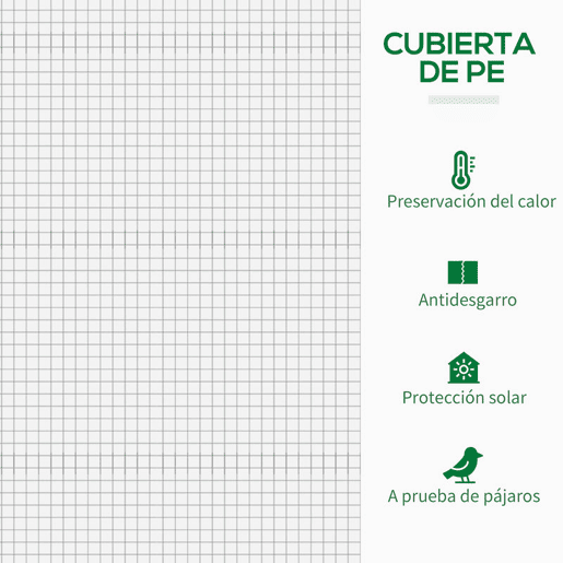 Outsunny Estufa de Jardim Pequena Estufa de Exterior com Janelas e Estrutura de Aço Estufa para Cultivar Tomates Plantas Flores 200x76x168 cm Branco