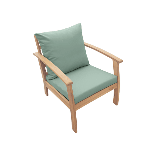 Conjunto de mobiliário de jardim de madeira, 4 lugares, Ushuaia, Madeira, 123x82.7x74.6 cm