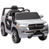 AIYAPLAY Carro Elétrico para Crianças acima de 3 Anos Carro Elétrico Toyota Land Cruiser com Bateria 12V Controlo Remoto Faróis Buzina Arranque Lento e Música MP3 107x65x55,5 cm Cinza