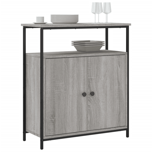 vidaXL Aparador 70x30x80 cm derivados de madeira cinzento sonoma
