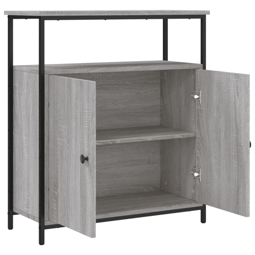 vidaXL Aparador 70x30x80 cm derivados de madeira cinzento sonoma