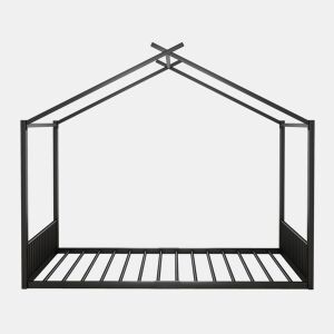 Cama de cabina 140x200 cm - estrutura em ferro - Preto