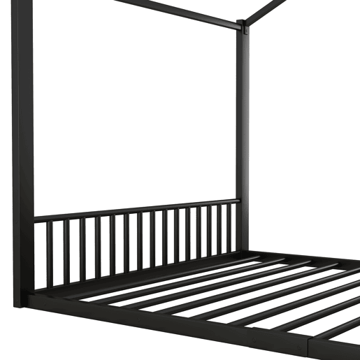 Cama de cabina 140x200 cm - estrutura em ferro - Preto