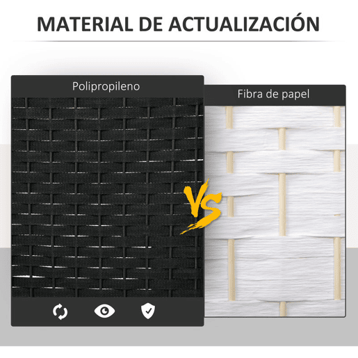 HOMCOM Biombo de 6 Painéis Separador de Ambientes Dobrável 240x170 cm Biombo Separador de Ambientes para Sala de Estar Dormitório Escritório Preto