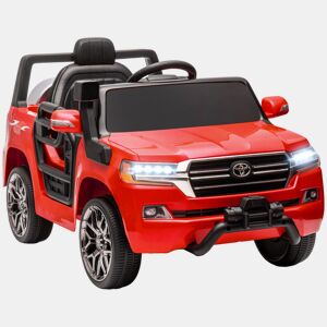 AIYAPLAY Carro Elétrico para Crianças acima de 3 Anos Carro Elétrico Toyota Land Cruiser com Bateria 12V Controlo Remoto Faróis Buzina Arranque Lento e Música MP3 107x65x55,5 cm Vermelho