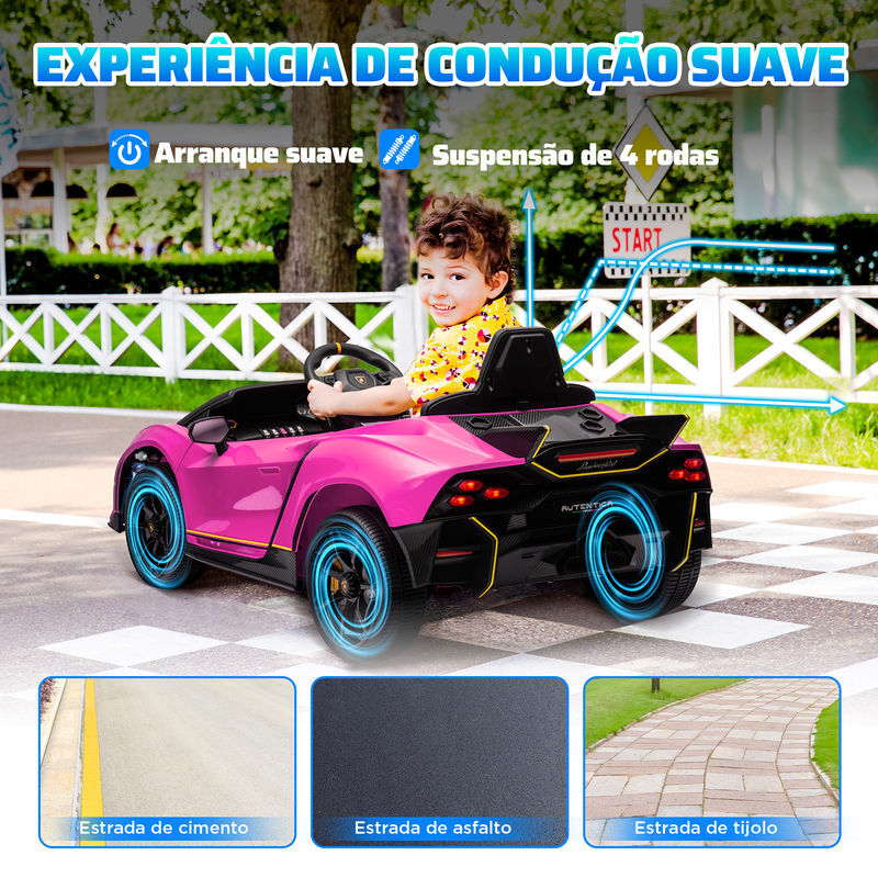 AIYAPLAY Coche Eléctrico Lamborghini 12V Para Niños | Puertas Mariposa Y Mando A Distancia | Velocidad 3-5 Km/h