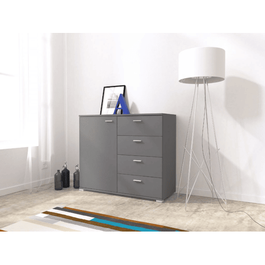 Cómoda AMBIHOME KODA 02 - Grafite, 100x40x85cm
