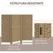 Biombo Bambú, Papel HOMCOM, hogar - decoración Biombo Bambú, Papel HOMCOM, hogar - decoración Marrón