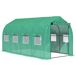 Invernadero de Túnel PE, Metal Galvanizado Outsunny Invernadero de Túnel PE, Metal Galvanizado Outsunny Verde