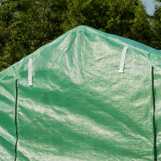 Outsunny Estufa tipo Túnel 4x2x2 m Estufa de Exterior com 8 Janelas de Malha e Porta Estufa de Cultivos para Pátio Jardim Verde