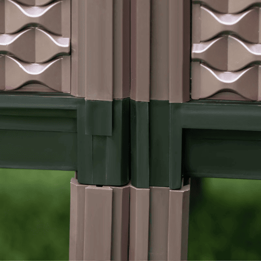 Outsunny Conjunto de 2 Floreiras de Exterior Floreiras Quadradas Elevadas Combinação Livre Floreiras para Jardim Pátio 50x50x46,5 cm Marrom
