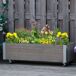 Jardinera de Madera Madera de Abeto, Metal Outsunny Jardinera de Madera Madera de Abeto, Metal Outsunny Gris