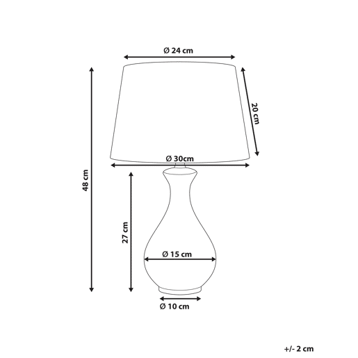 Beliani Candeeiro de mesa CARMEN Beliani Candeeiro de mesa CARMEN