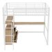 Cama alta para niños 199x204 Cama alta para niños 199x204 Natural/ Blanco
