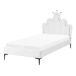 Beliani Cama infantil Terciopelo RUBIAN 103x209 Beliani Cama infantil Terciopelo RUBIAN 103x209 Blanco