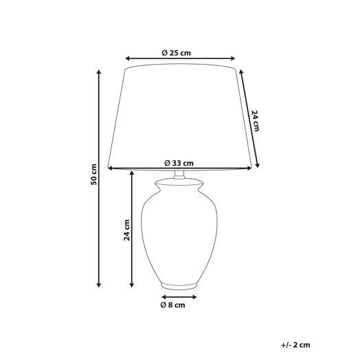 Beliani Candeeiro de mesa JAUCA Beliani Candeeiro de mesa JAUCA