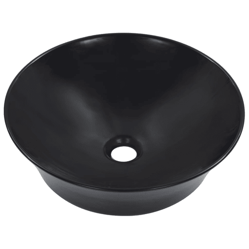 Lavatório - Lavabo - Pia de banheiro 41x12,5 cm cerâmica preto